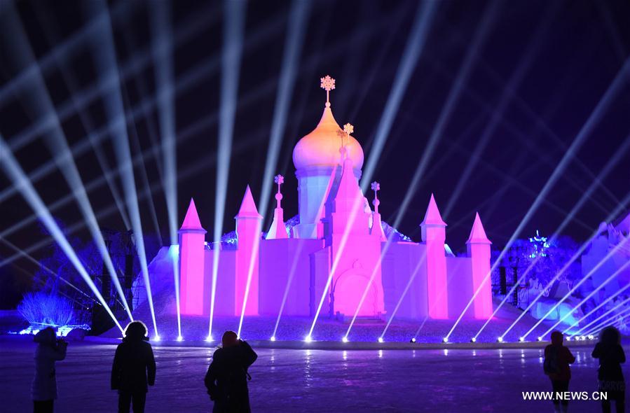 CHINA-HARBIN-SNOW SCULPTURE-LIGHT SHOW (CN)