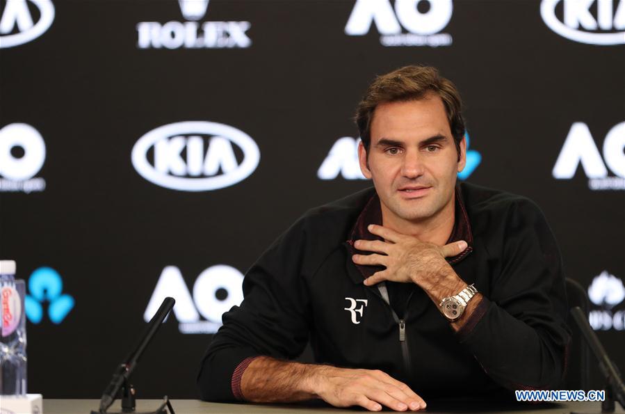 (SP)AUSTRALIA-MELBOURNE-TENNIS-AUSTRALIAN OPEN-PRESS CONFERENCE-FEDERER