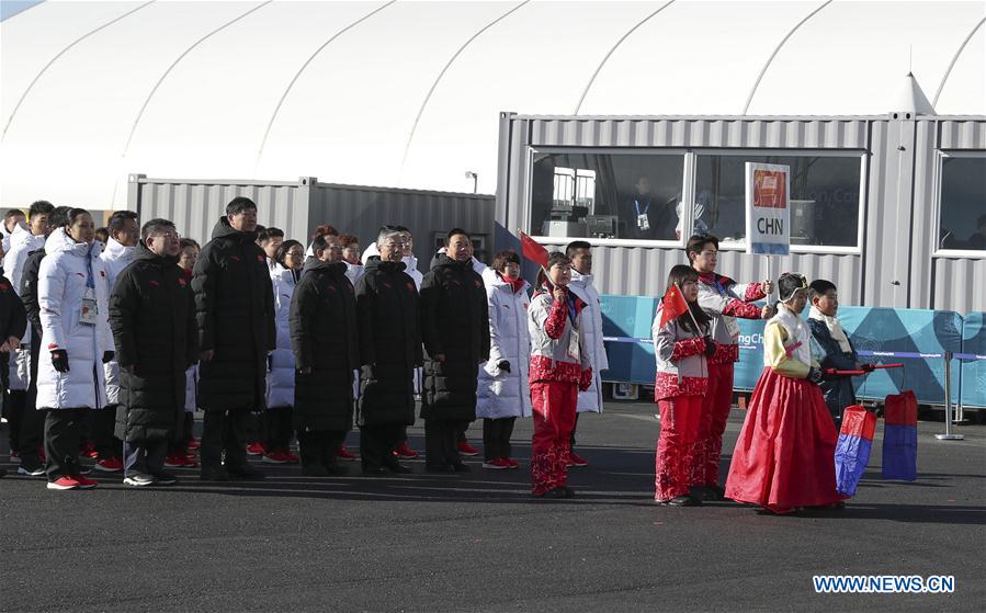 (SP)OLY-SOUTH KOREA-PYEONGCHANG-CHINESE DELEGATION-TEAM WELCOME CEREMONY