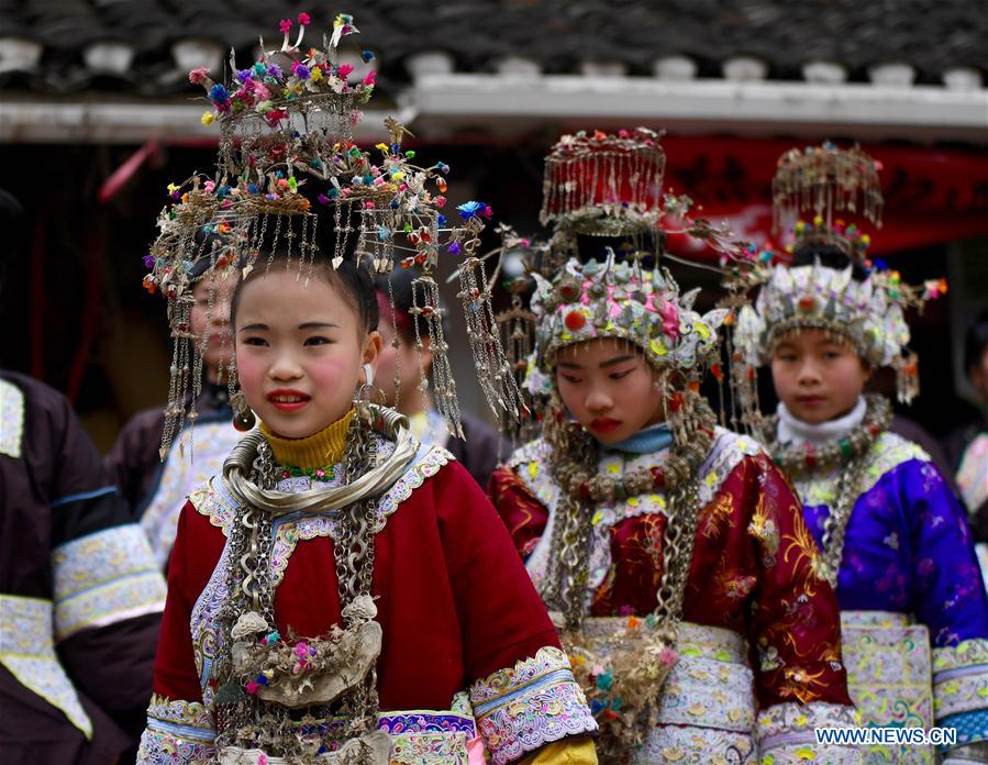 #CHINA-GUIZHOU-RONGJIANG-SPRING FESTVIAL-COSTUME (CN) 