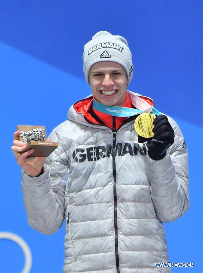 (SP)OLY-SOUTH KOREA-PYEONGCHANG-SKI JUMPING-MEN'S NORMAL HILL INDIVIDUAL-MEDAL CEREMONY