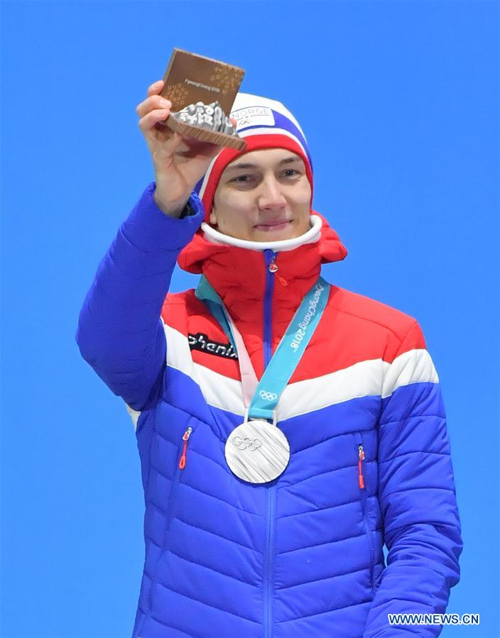 (SP)OLY-SOUTH KOREA-PYEONGCHANG-SKI JUMPING-MEN'S NORMAL HILL INDIVIDUAL-MEDAL CEREMONY