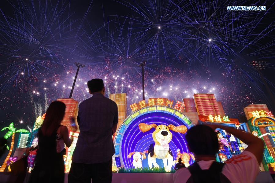 SINGAPORE-LUNAR NEW YEAR-FIREWORKS