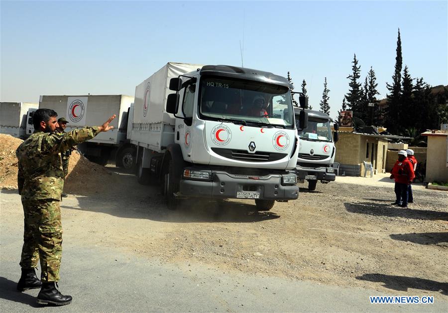 SYRIA-DAMASCUS-AID-ENTRY-GHOUTA