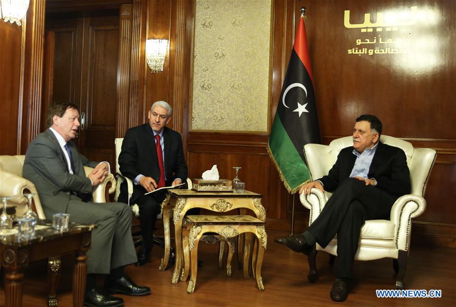 LIBYA-TRIPOLI-UN-BACKED PM-UK-AMBASSADOR-MEETING