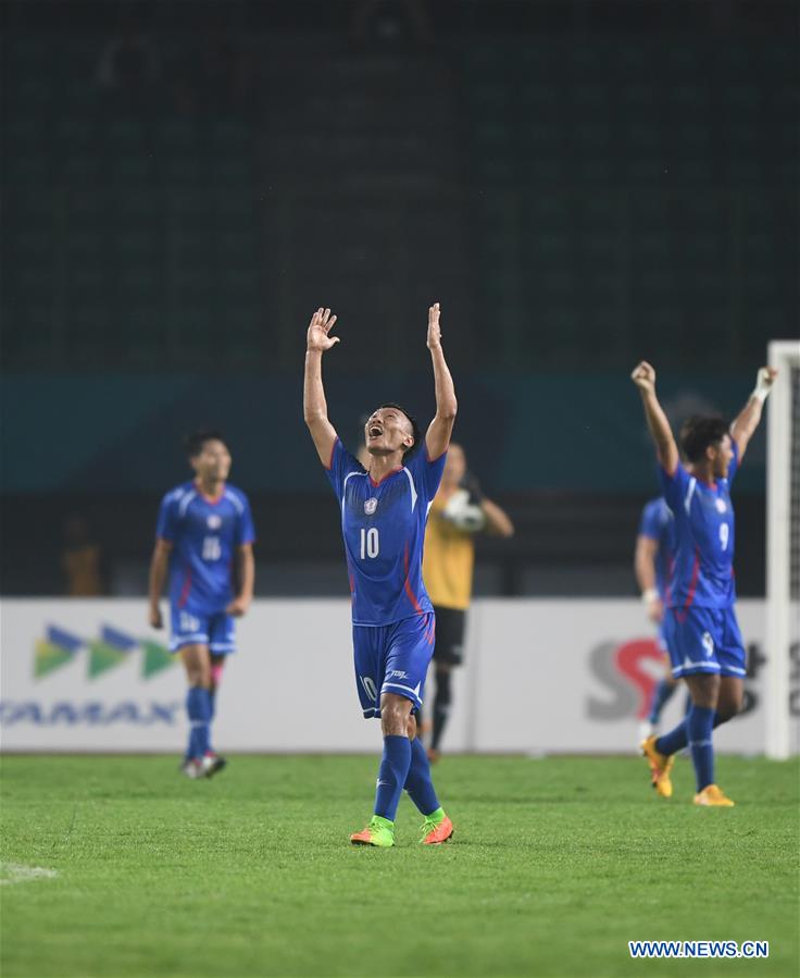 (SP)INDONESIA-BEKASI-ASIAN GAMES-MEN'S FOOTBALL-CHINESE TAIPEI VS PALESTINE