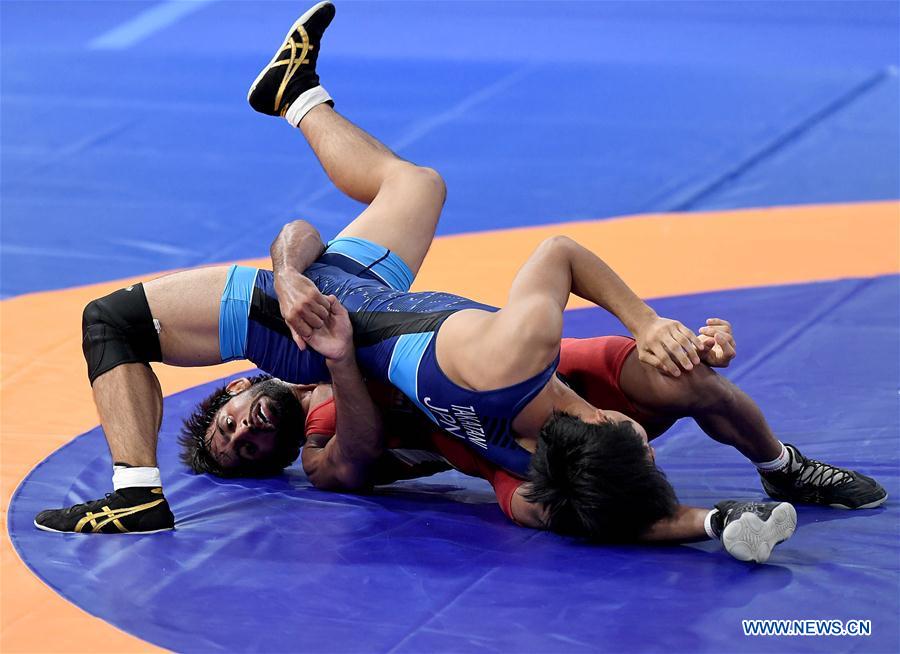 (SP)INDONESIA-JAKARTA-ASIAN GAMES-WRESTLING-MEN'S FREESTYLE 65 KG