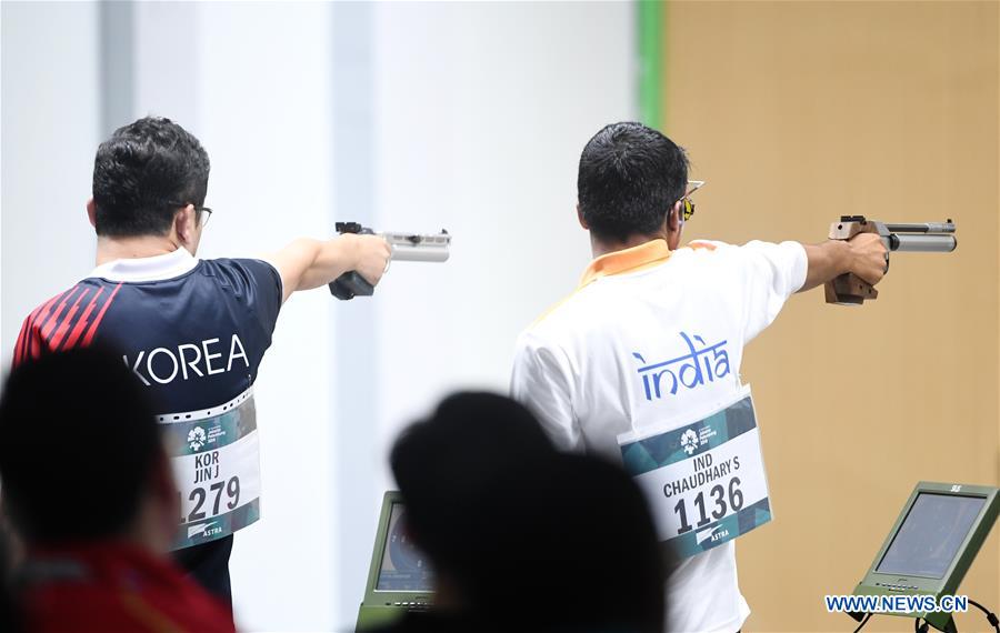 (SP)INDONESIA-PALEMBANG-ASIAN GAMES-SHOOTING-MEN'S 10M AIR PISTOL