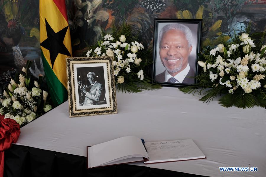 GHANA-ACCRA-UN-FORMER SECRETARY-GENERAL-ANNAN-CONDOLENCE