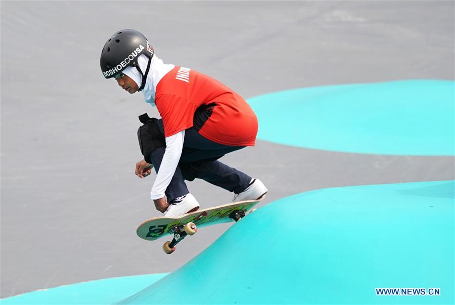 (SP)INDONESIA-PALEMBANG-ASIAN GAMES-SKATEBOARD-WOMEN'S PARK