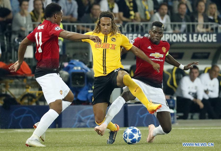 (SP)SWITZERLAND-BERN-FOOTBALL-UEFA CHAMPIONS LEAGUE-BSC YOUNG BOYS VS MANCHESTER UNITED