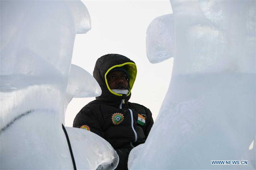 CHINA-HARBIN-ICE SCULPTURE-COMPETITION (CN)