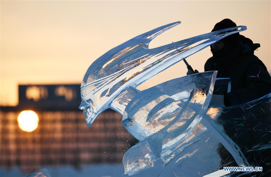 CHINA-HEILONGJIANG-HARBIN-ICE SCULPTURE COMPETITION (CN)