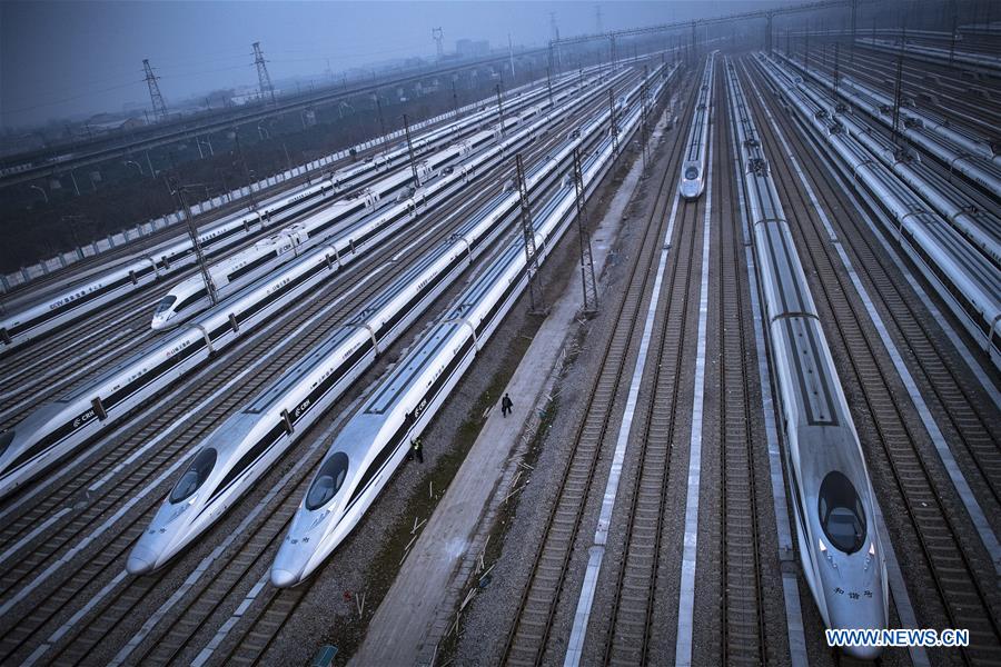 CHINA-HUBEI-WUHAN-HIGH SPEED TRAIN-SPRING FESTIVAL-CHUNYUN (CN)