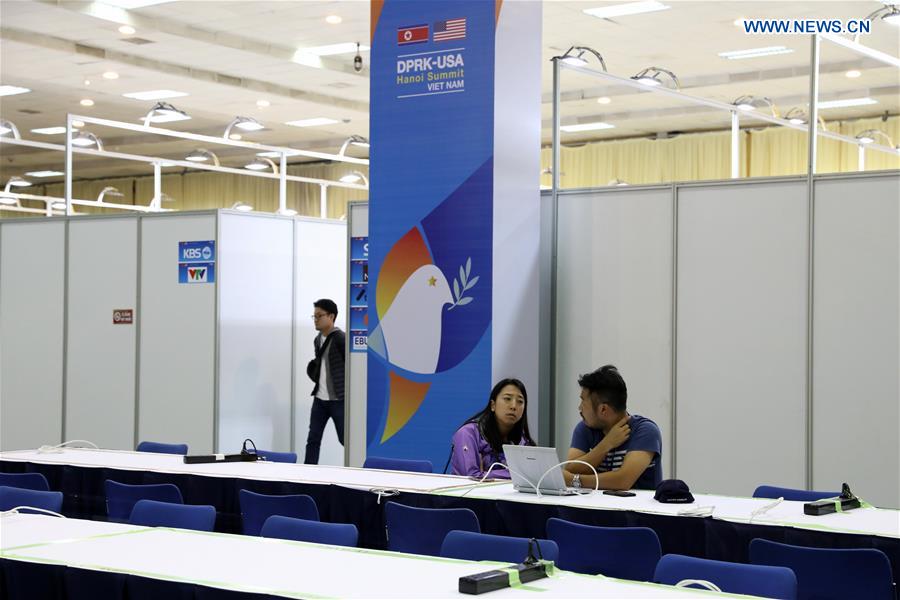 VIETNAM-HANOI-DPRK-U.S.-SUMMIT-INTERNATIONAL MEDIA CENTER