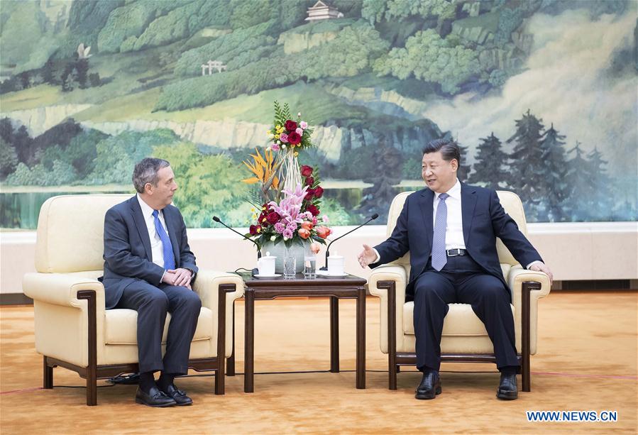 CHINA-BEIJING-XI JINPING-HARVARD PRESIDENT-MEETING (CN)