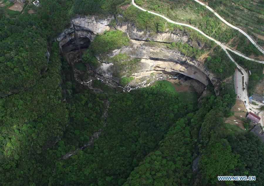 CHINA-SHAANXI-HANZHONG-KARST SINKHOLE