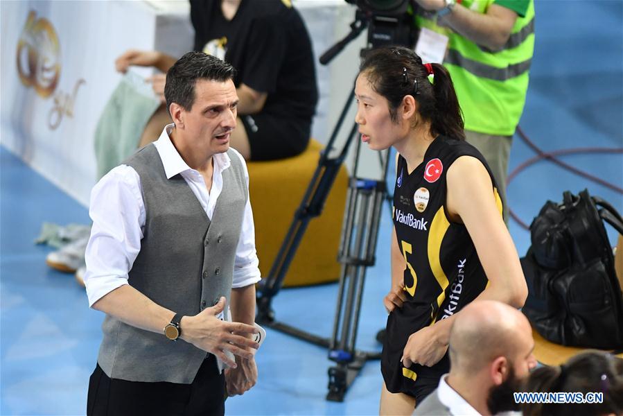 (SP)TURKEY-ISTANBUL-VOLLEYBALL-TURKISH WOMEN LEAGUE-VAKIFBANK VS ECZACIBASI