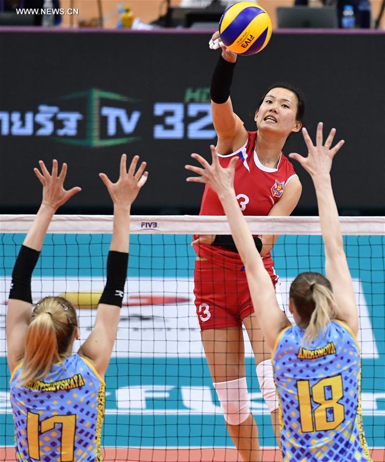 (SP)CHINA-TIANJIN-ASIAN WOMEN'S CLUB VOLLEYBALL CHAMPIONSHIP-KAZ VS PRK (CN)