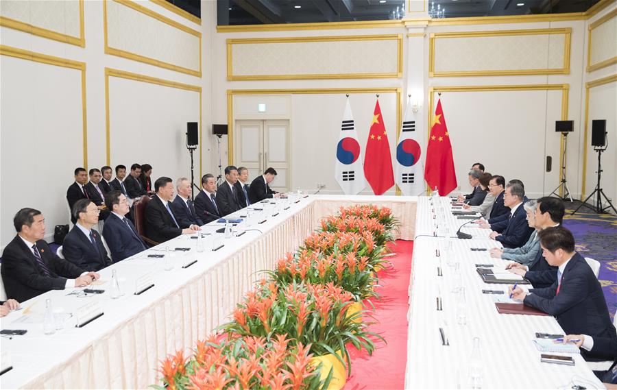 JAPAN-OSAKA-XI JINPING-MOON JAE-IN-MEETING