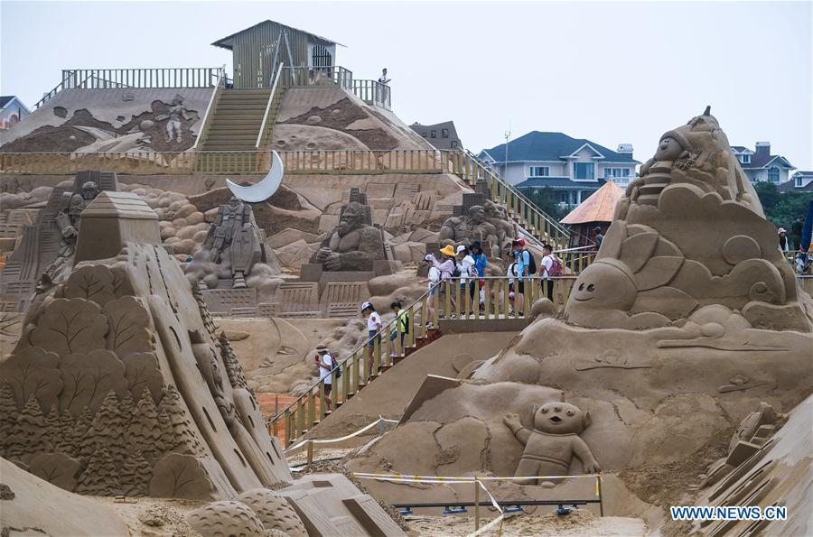 CHINA-ZHEJIANG-ZHOUSHAN-SAND SCULPTURE-EXHIBITION (CN)