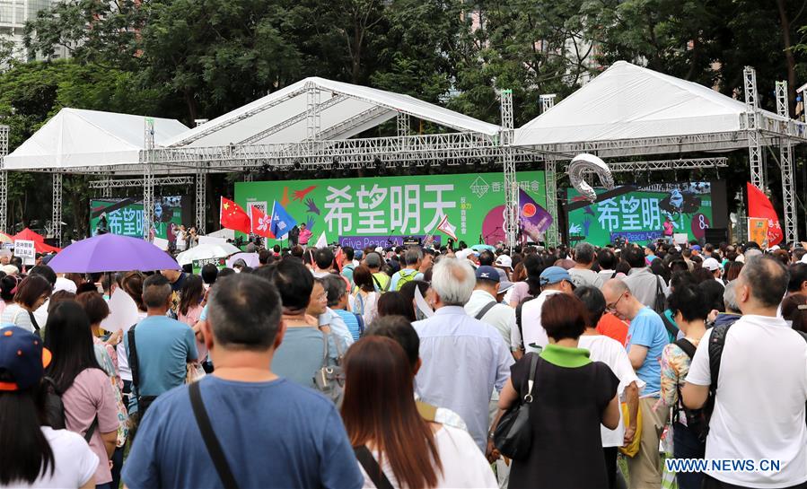 CHINA-HONG KONG-DENOUNCE VIOLENCE-SUPPORT POLICE FORCE-RALLY (CN)