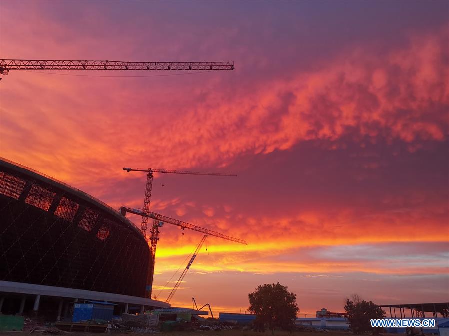 CAMBODIA-PHNOM PENH-NATIONAL STADIUM-CONSTRUCTION