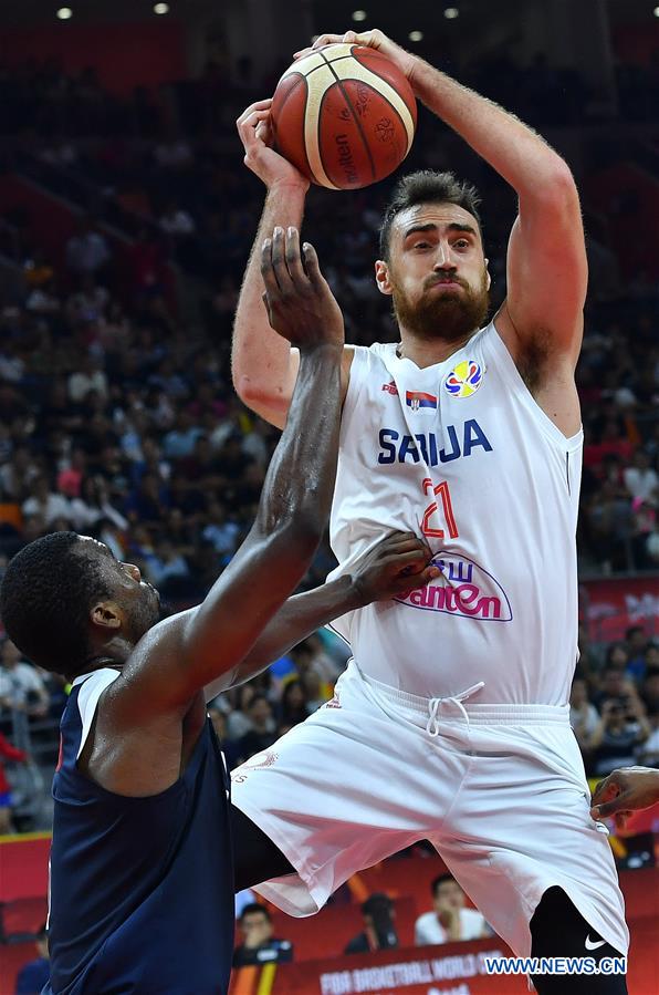 (SP)CHINA-DONGGUAN-BASKETBALL-FIBA WORLD CUP-CLASSIFICAITON GAMES 5-8-THE UNITED STATES VS SERBIA(CN)