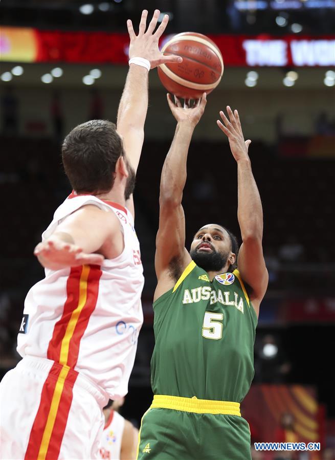 (SP)CHINA-BEIJING-BASKETBALL-FIBA WORLD CUP-SEMI FINALS-ESP VS AUS(CN)