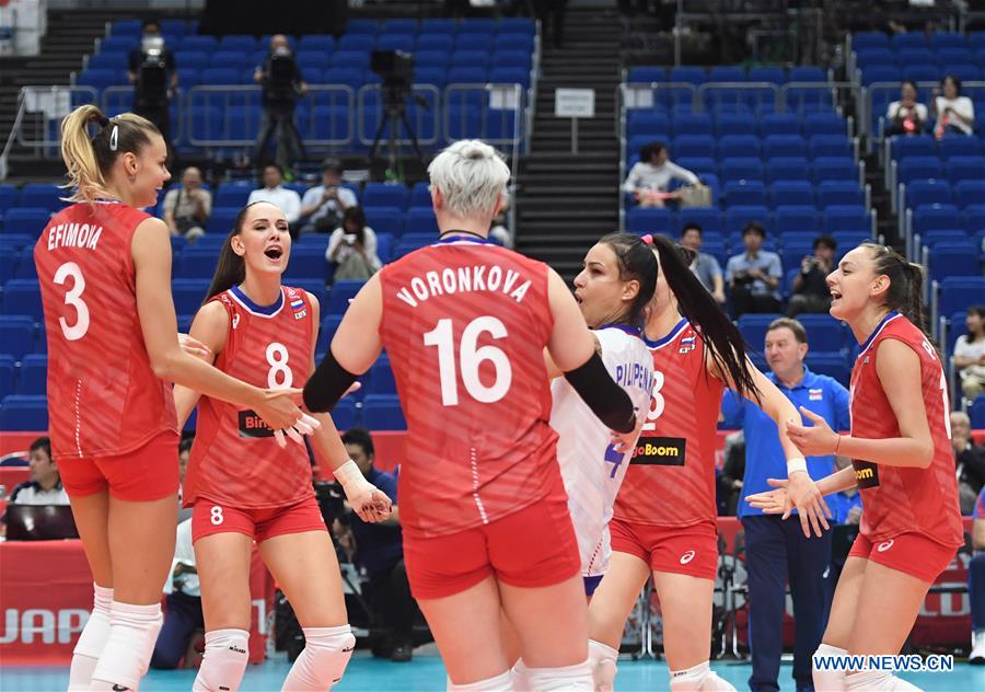 (SP)JAPAN-YOKOHAMA-VOLLEYBALL-WOMEN'S WORLD CUP-DOM VS RUS