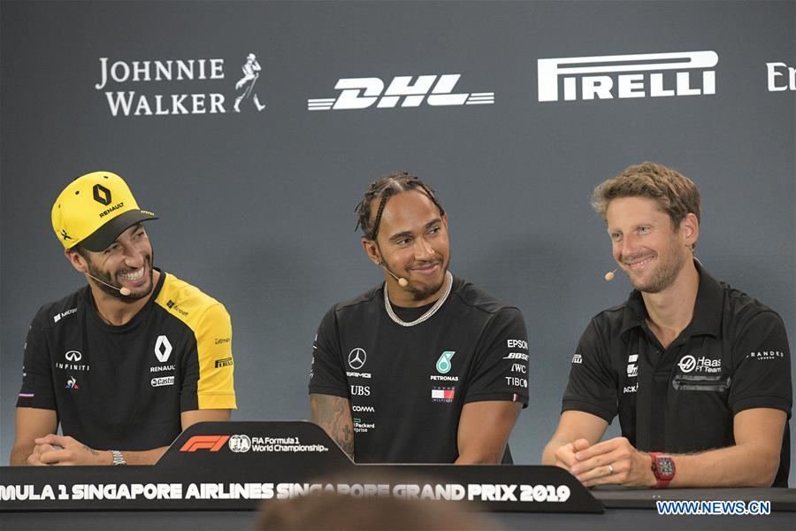 (SP)SINGAPORE-F1-GRAND PRIX-PRESS CONFERENCE