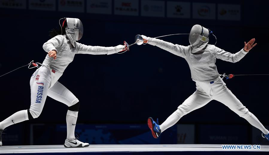 (SP)CHINA-WUHAN-7TH MILITARY WORLD GAMES-FENCING-WOMEN'S INDIVIDUAL SABRE(CN)