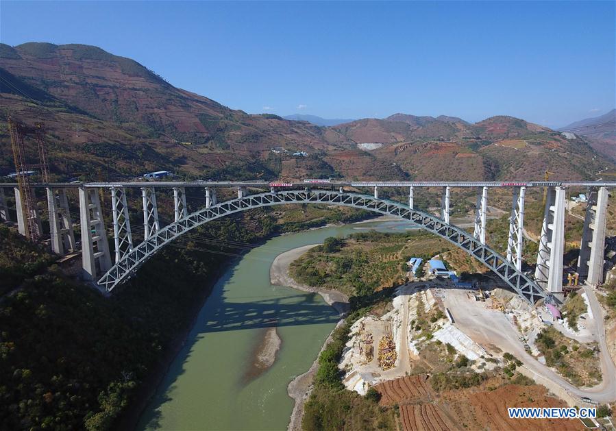 CHINA-YUNNAN-NUJIANG RIVER-RAILWAY BRIDGE-CONSTRUCTION (CN)