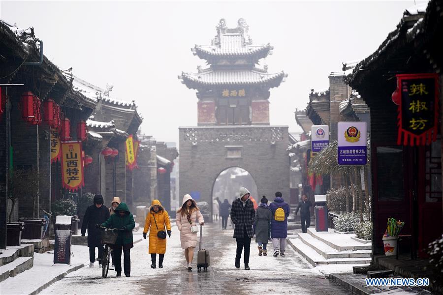 CHINA-SHANXI-PINGYAO-ANCIENT CITY-SNOWFALL (CN)