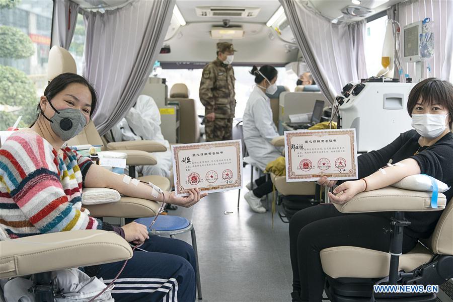 CHINA-HUBEI-WUHAN-CURED PATIENT-PLASMA DONATION (CN)