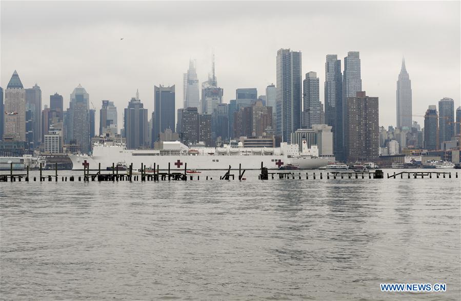 U.S.-NEW YORK-COVID-19-USNS COMFORT-ARRIVAL