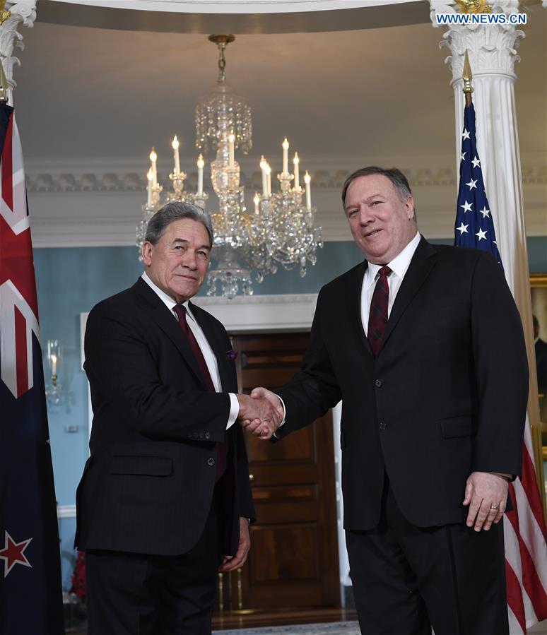 U.S.-WASHINGTON D.C.-MIKE POMPEO-NEW ZEALAND-WINSTON PETERS-MEETING