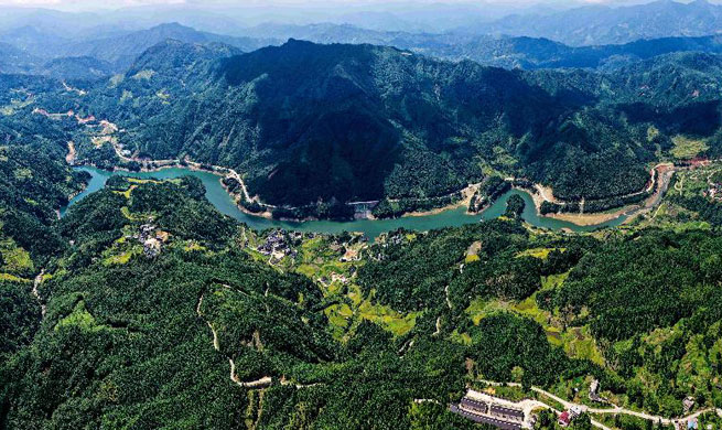 Villages, farmlands and mountains create spectacular autumn views in China's Guangxi