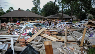 Severe flooding caused by heavy rain hits southern part of Louisiana